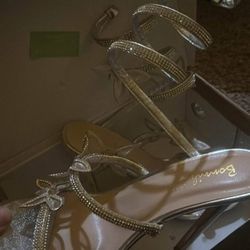 Butterfly Silver Heels 