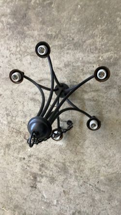 Black Metal Light Fixture.