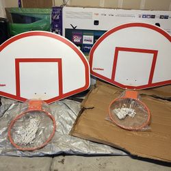 Two New Basketball Backboards W/hoops For Sale 