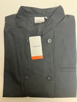Black Microvent Coat Happy Chef