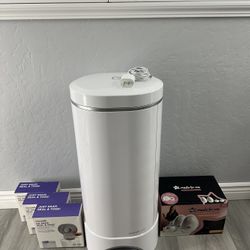 Electric Breast Pump And Diaper Pail With Refills 