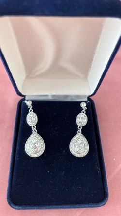 Lab diamond earrings