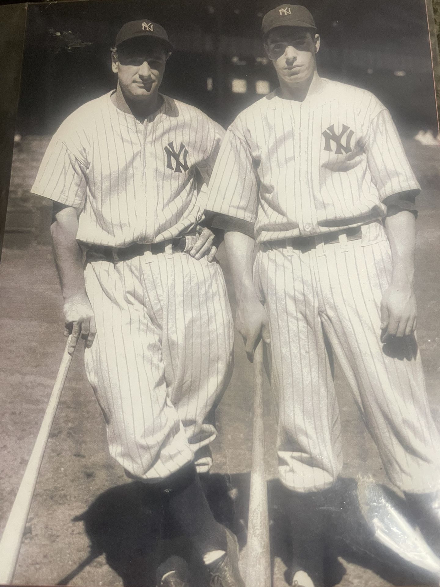 Gehrig 1934 MVP DiMaggio 1935 Photo Thick Printed