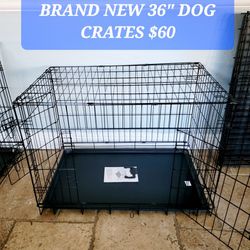 New IN Box! L'xl Dog Crate 2 Doors With Tray Up To 70lbs Folding Puppy Dog Kennel Animal Cage Add A Bed For $10/ $15 