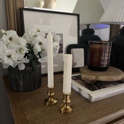 Vintage Brass Candle Holders