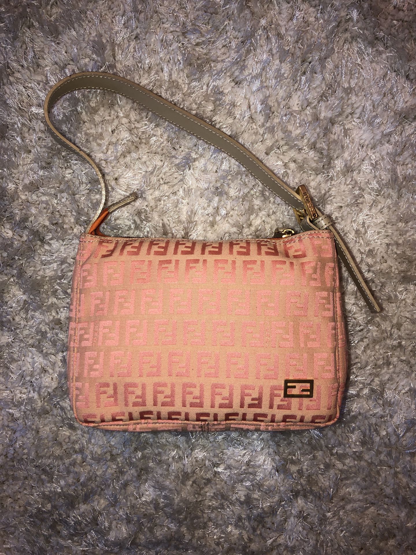 Pink Fendi Zucchino Handbag – Designer Revival