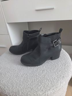Girls black ankle boots