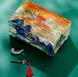 Mother-of-pearl jewelry box, shell jewelry box, jewelry box