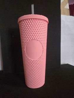 Tumbler studded 24oz pink