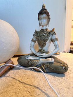 2 Budhha statue, 1 electric color changing moon with remote control