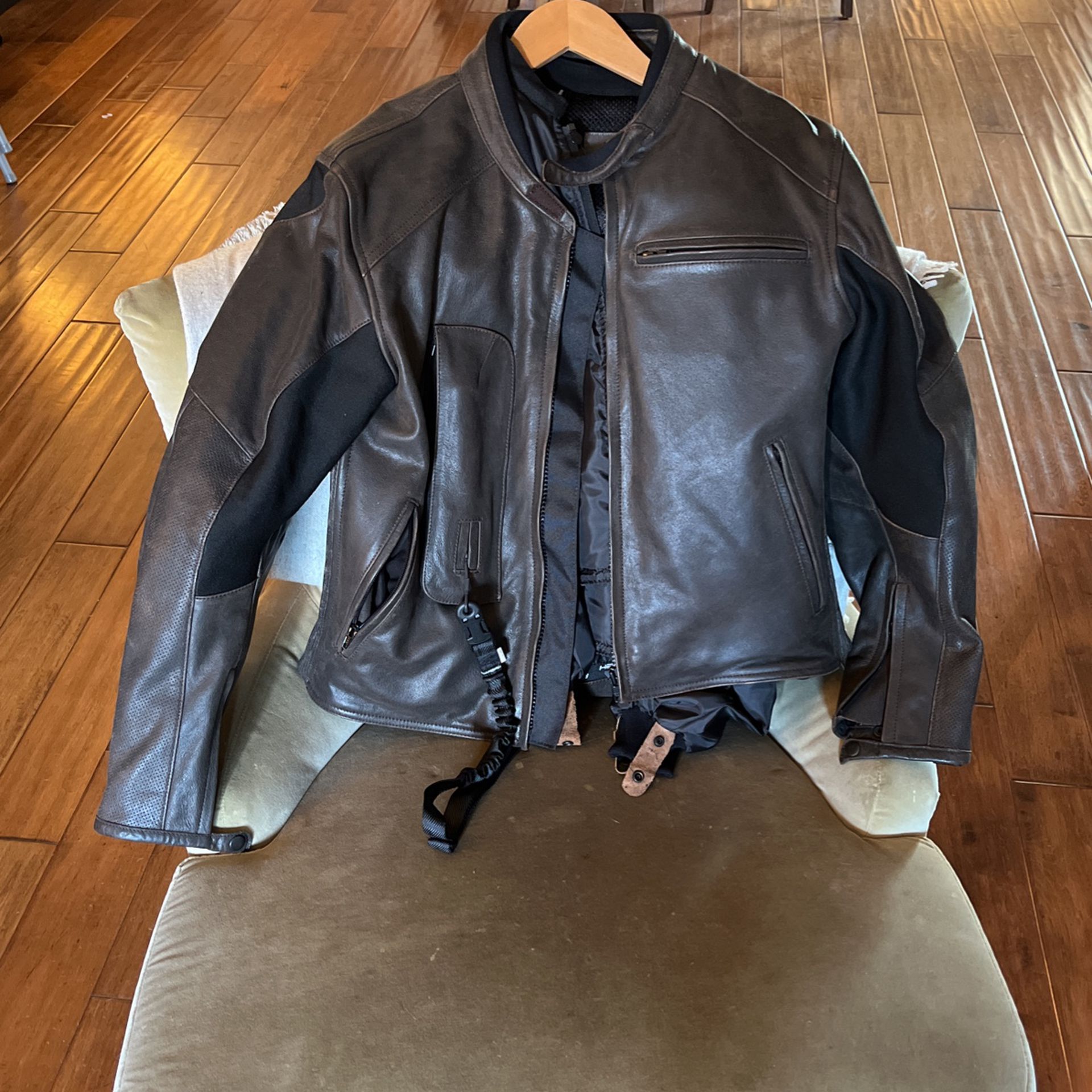 Helite Leather Airbag Jacket, Brown, Medium