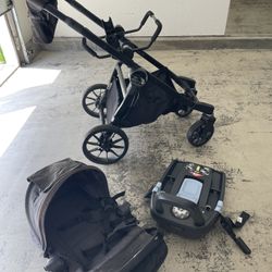 Double Stroller And Car seat Bundle W/ Attachments 