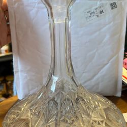 VGC Vintage Sailor's Decanter. Heavy Crystal 