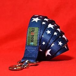 Dog leash, Royal Blue, White Stars