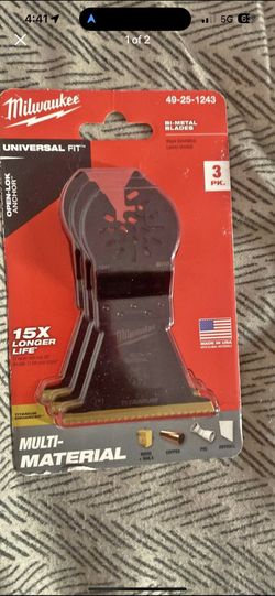 Milwaukee multi material multitool 3 pack blades