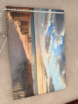 Beach Sunset printed on canvas