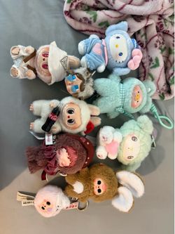authentic labubu, baby 3, skull panda, sanrio