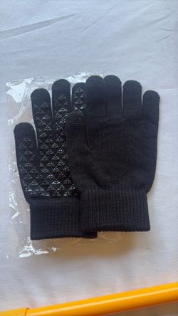 Black medium gloves with grip
