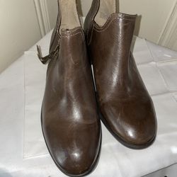 Luca Lane Genuine Leather Sayge Ankle Boots Brown Size 8M