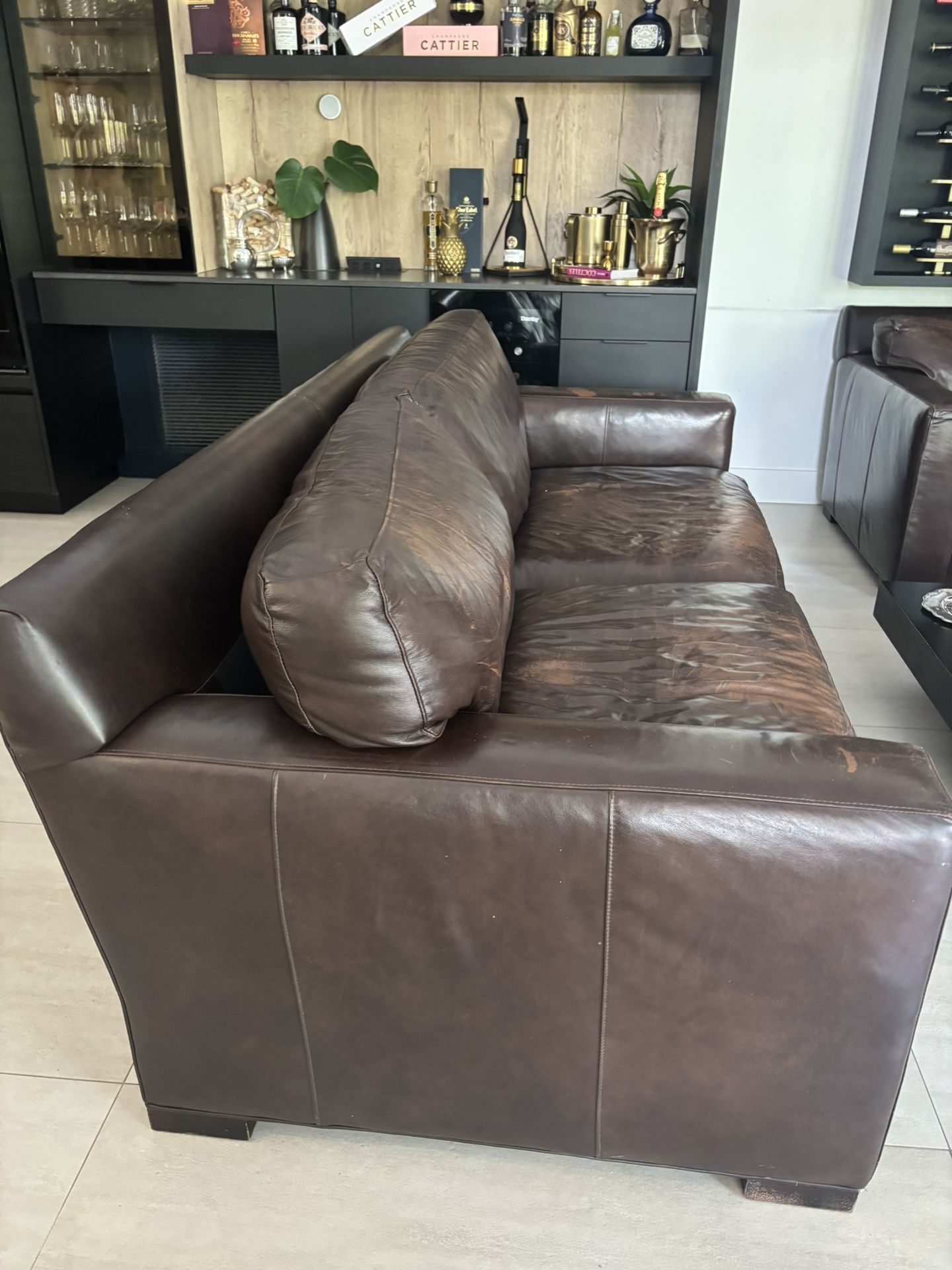 Leather Sofa And Chair