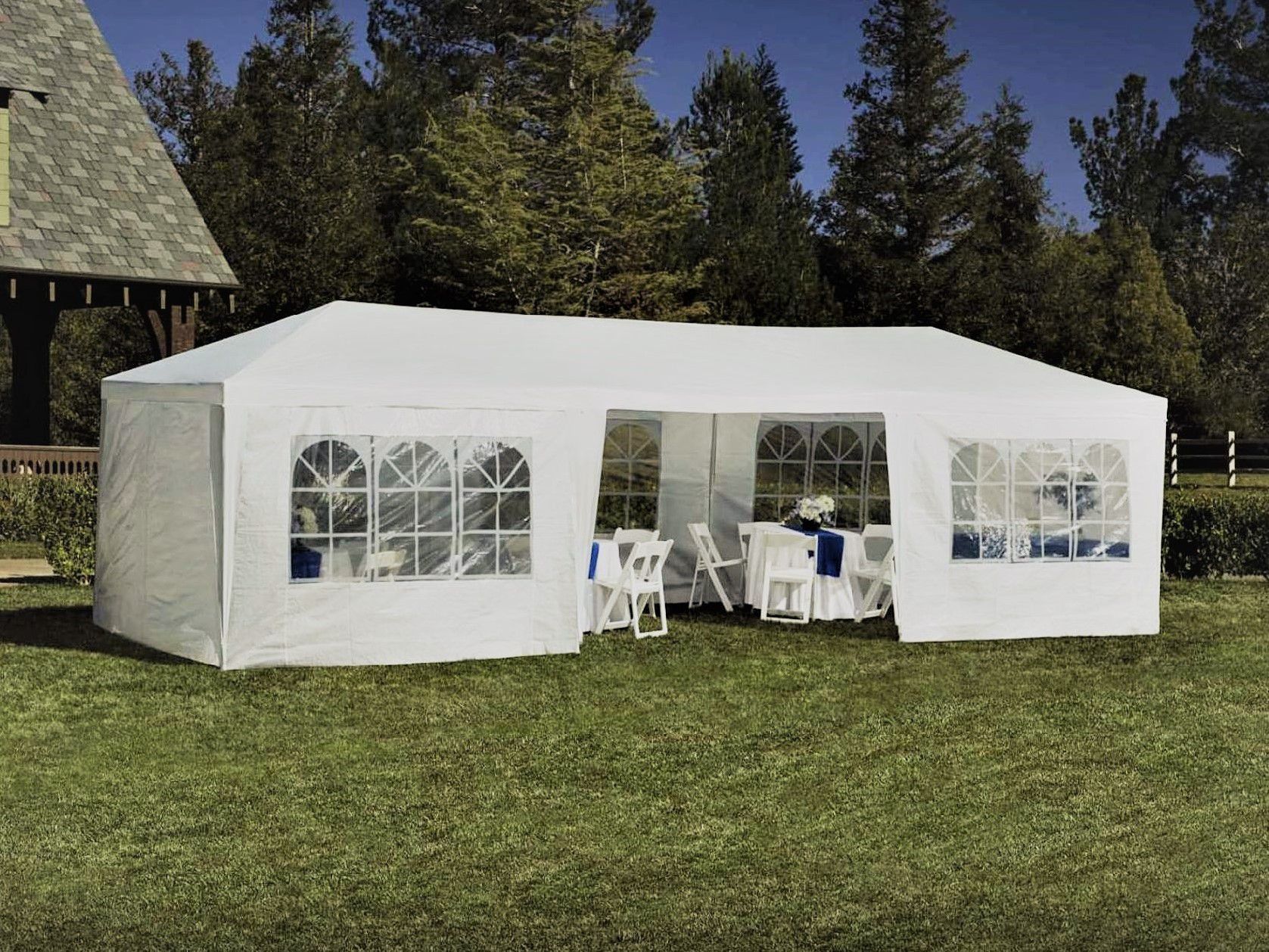 NEW 10' x 30' White Outdoor Canopy Tent w/ 8 walls, unopened