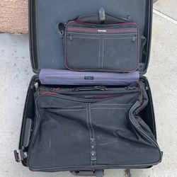 Vintage Samsonite Suitcase With Briefcase And Garmet Bag
