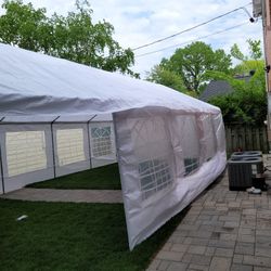 NEW! CREDIT CARD OK! 16x32FT White Heavy Duty Party Tent, 180g PE fabric

