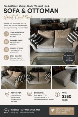 Sofa + footstool