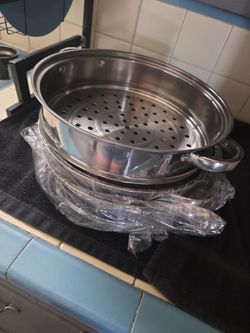 Stainless Steel Steamer set with Handles and lid