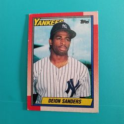 Collectible Original Baseball Card Deion Sanders