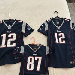 Patriots Jerseys. Two Women’s And One Child 