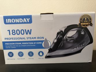 IronDay 1800W Professional Steam Iron – Brand New
