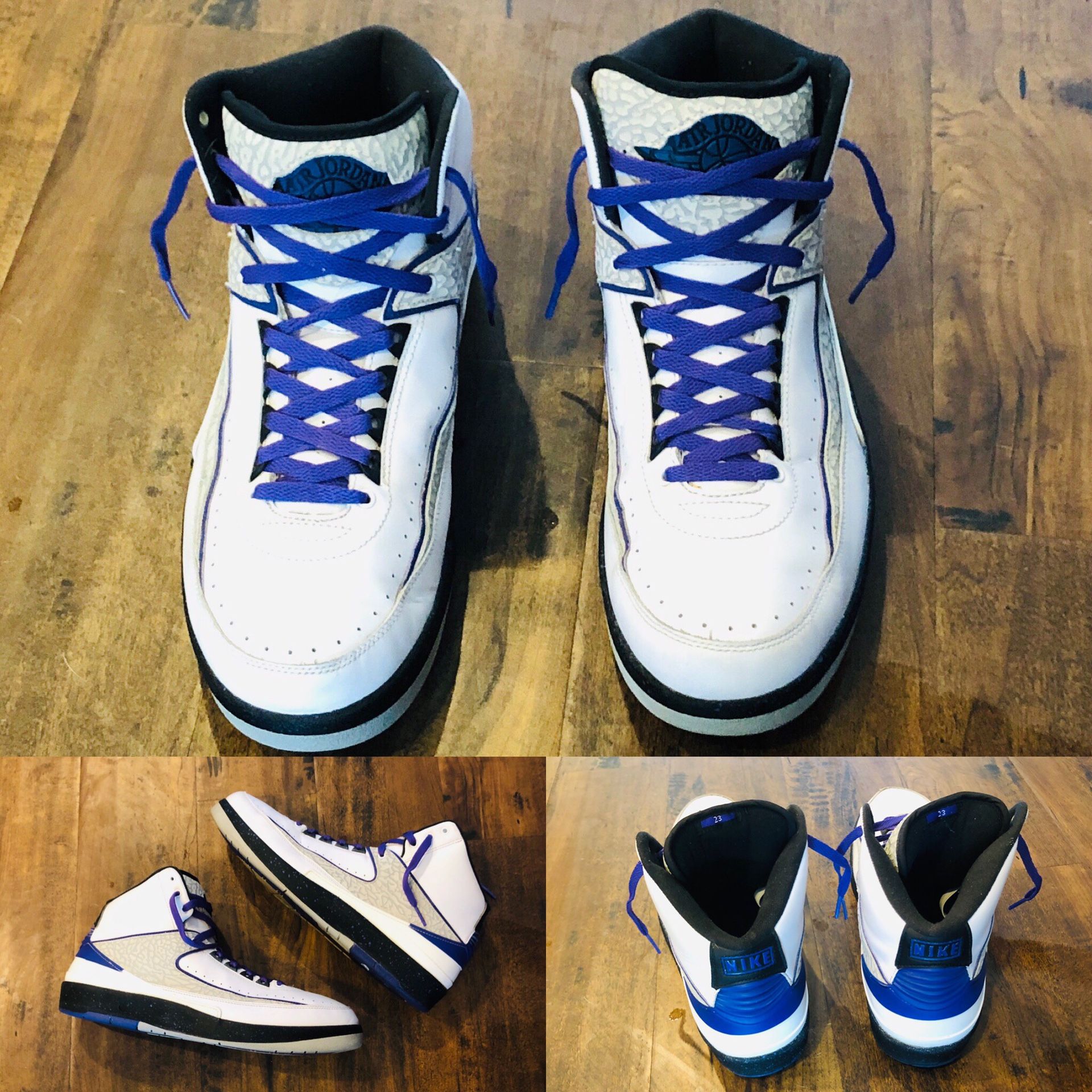 Air Jordan Retro 2 Sacromento Kings Sz 11.5 Champion Starter Jersey Bulls Mitch