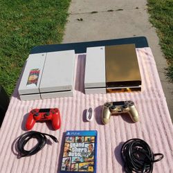 All White Playstation 4 500gb OR All White & gold PS4 500gb $180!!! Each Cada1... GTA5 $20! Extra all work 100%