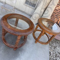 Wood End tables 