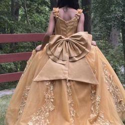 Gold Dress Quinceañera Sweet 16