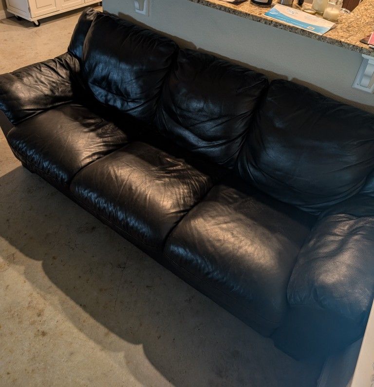 Black Leather Couch