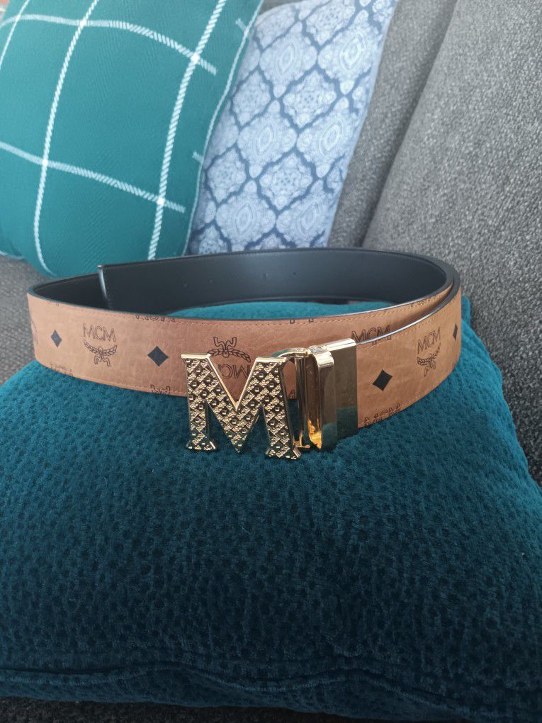MCM Belt  Reversible  Engraved  50 Inches  Cut To Fit 