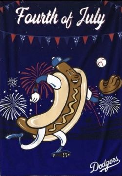 Los Angeles Dodgers 4th of July Blanket