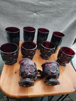 Ruby Red cape cod glasses
