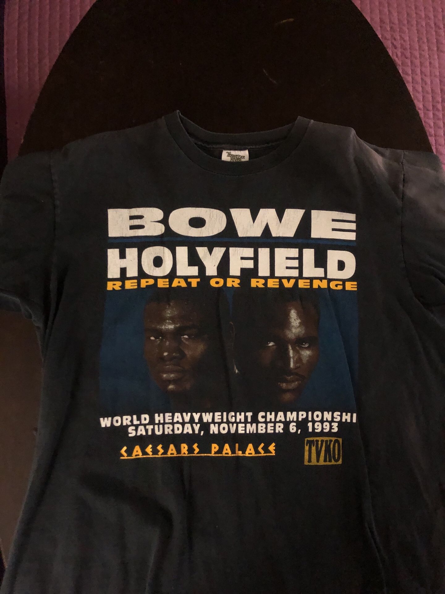 Official Evander Holyfield vs Riddick Bowe Fight T-shirt Sz (XL