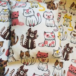 Large Adorable Kitty Blanket and Pillow To Match 23”x31-1/2” Pillow 9”x11”