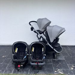 GRACO Ready2grow 2.0 Double Stroller And Matching Car Seats For Twins 