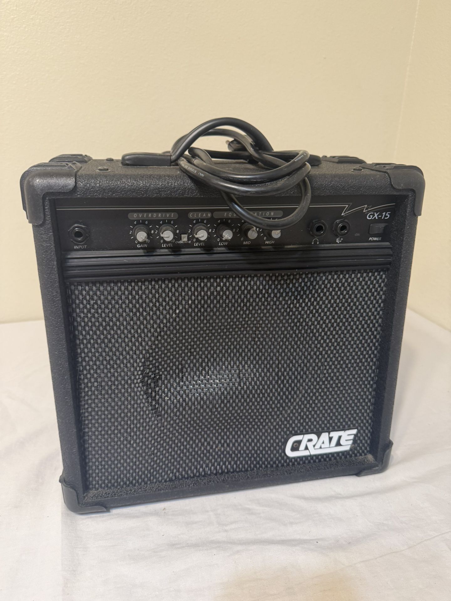 Crate GX-15 30 Watt Amplifier Distortion Guitar Used Black
