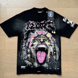 Hellstar Black and pink streetwear cotton t-shirt #streetwear #Hellstar