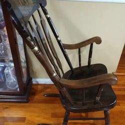ROCKING CHAIR...Solid Wood....In Great Condition....The Arms of Chair Could Use a Little Tighting, Other Wise in Great Condition.. ..
