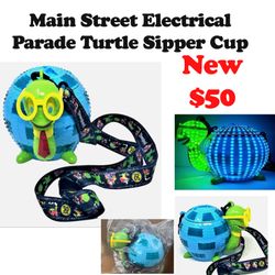 New collection edition Main Street Electrical Parade Turtle Sipper Cup 🚨$50 firm cash only pick up only located in east Palmdale off 47th address wil