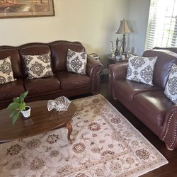 Genuine Leather Sofa Set