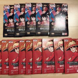 One Piece TCG Cards Sleeved OP09 OP13 booster packs