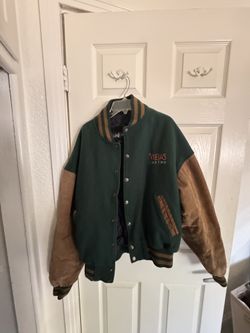 Viejas Green Letterman Jacket Vintage Size Medium 